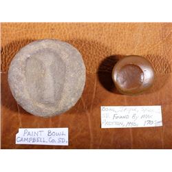 Pre-Historic Jasper & Stone Paint Bowls S. Dakota