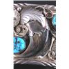 Image 5 : Signed Navajo Sterling Silver Turquoise Claw Cuff