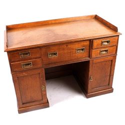 Early Architect's Quarter Sawn Oak Drafting Desk