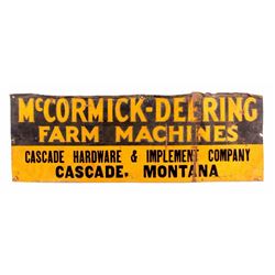 McCormick-Deering Sign From Cascade Montana c.1923