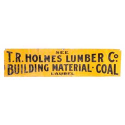 Holmes Lumber Co. Sign from Laurel Montana