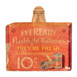 1930's Eveready Flashlight Battery Sign