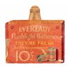 Image 1 : 1930's Eveready Flashlight Battery Sign