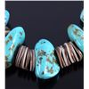 Image 5 : Navajo Turquoise & Discoidal Shell Necklace