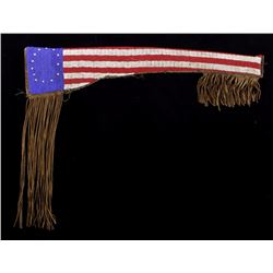 Sioux Patriotic Flag Beaded Rifle Scabbard 19th C.