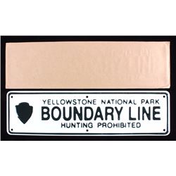 MINT Yellowstone National Park Boundary Line Sign