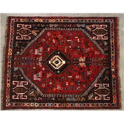 Shiraz Persian Certified Fine Hand Woven Rug
