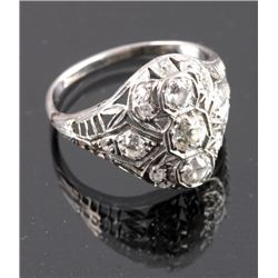 Edwardian Platinum Diamond Ring 1 Carat c. 1920’s