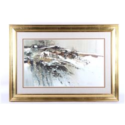 Morton E. Solberg Print "Horse In Winter" Framed