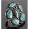 Image 1 : Navajo Sterling Silver & Turquoise Cuff Bracelet