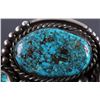 Image 6 : Navajo Sterling Silver & Turquoise Cuff Bracelet