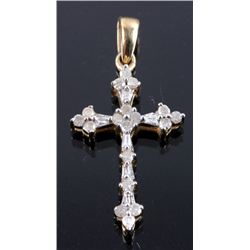 10K Gold and Diamond Cross