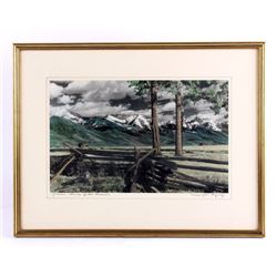 Original R.H. McKay Hand Tinted Photograph Montana