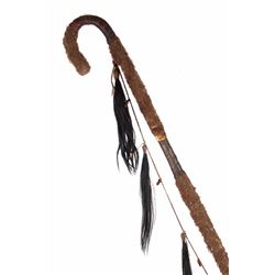 Kiowa Buffalo Hair Wrapped Coup Staff c. 1850-1890