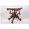 Image 1 : Hand Carved Mahogany Marble Top Parlor Table