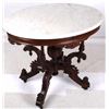 Image 2 : Hand Carved Mahogany Marble Top Parlor Table