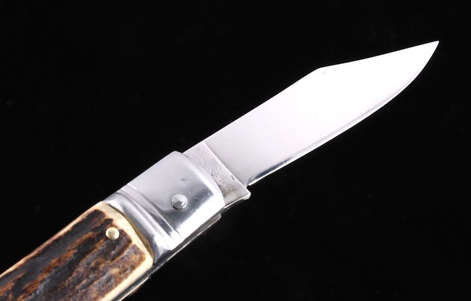 Rostfrei Stag Horn Switchblade Knife
