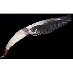 Northern Plains Turkey Feather Parfleche Fan 19th