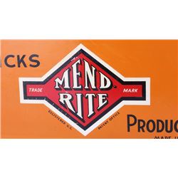 Mend Rite Tire Repair Advertising Flanged Sign