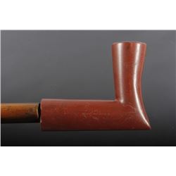 Northern Plains Catlinite Pipe & Stem c. 1900