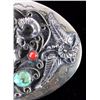 Image 4 : Navajo Silver and Turquoise Belt Buckle