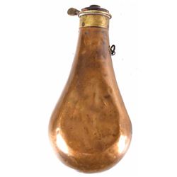Antique Brass And Copper Gun Powder Flasks