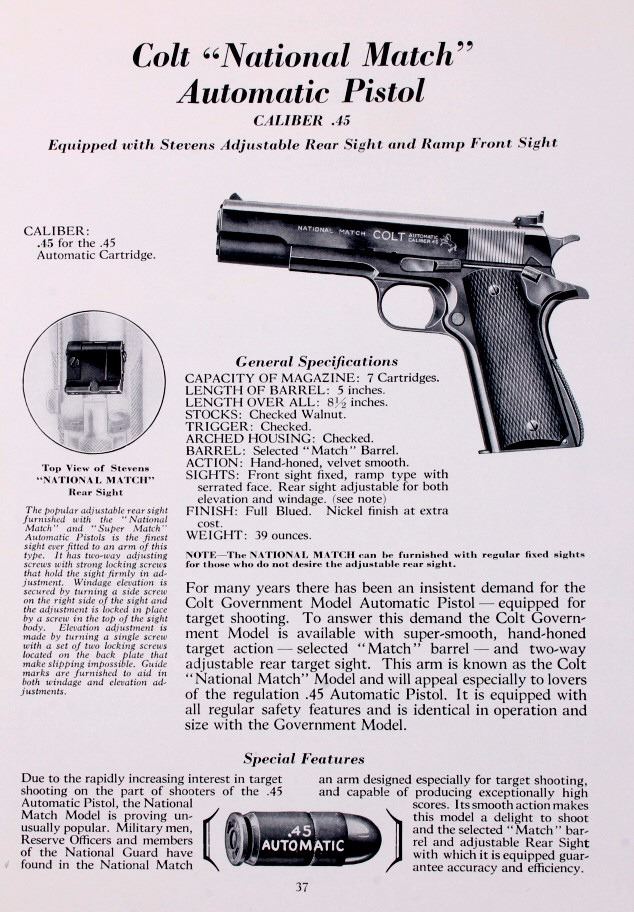 1938 Colt Revolvers and Automatic Pistols Catalog