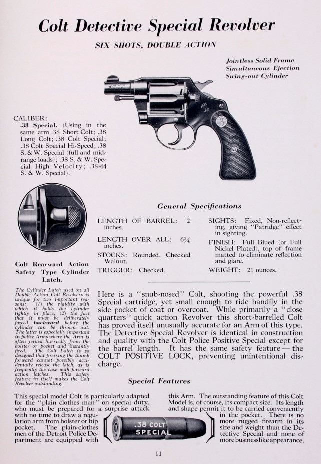 1938 Colt Revolvers and Automatic Pistols Catalog