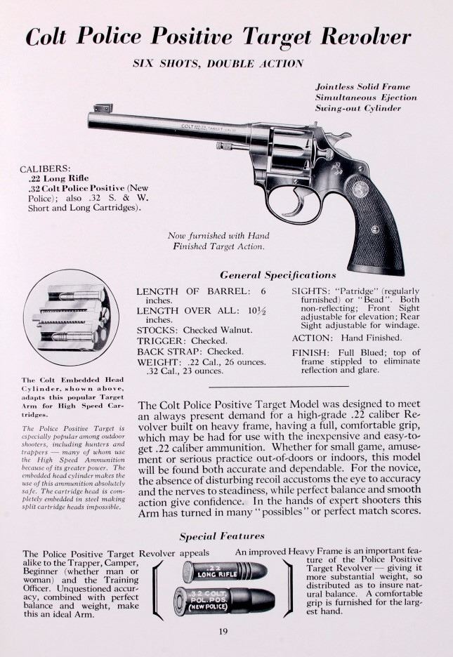 1938 Colt Revolvers and Automatic Pistols Catalog