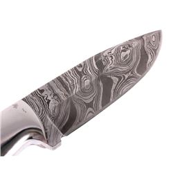 CFK Damascus & Exotic Camel Bone Knife