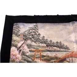 Antique Japanese Silk Tapestry