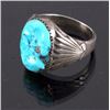 Image 1 : Zuni Sterling Silver Turquoise Nugget Ring