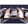 Image 4 : Allen Chee Navajo Sterling Silver Gold Watch Cuff