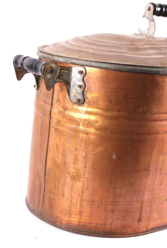 Antique Copper Boiler with Lid