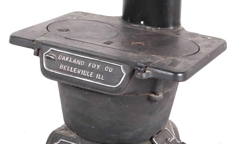 Antique Cast Iron Oakland FDY Co. Stove Lamp