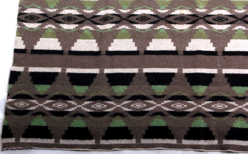 Early Oregon City Mills Wool Indian Blanket
