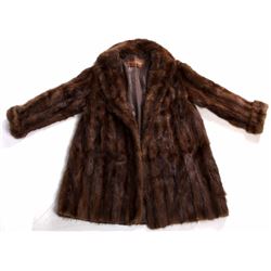 Rhomberg Mid Length Authentic Mink Fur Coat