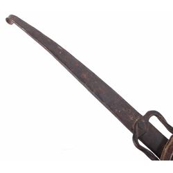 Copper Fry Pan With Ornate Forged Iron Handle