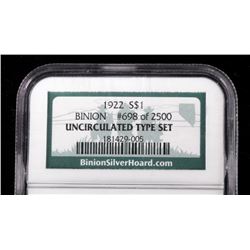 Binion Collection 1922 Silver Peace Dollar