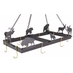 Custom Western Hanging Animal Silhouette Pot Rack