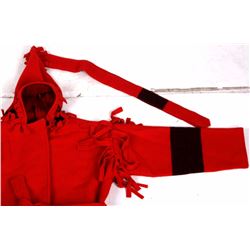 Western Woolrich Red Wool Hooded Overcoat