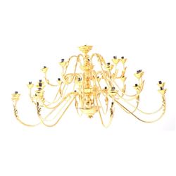Colonial Williamsburg Style Brass Chandelier
