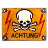 Image 6 : German Achtung Skull Crossed Bones Sign (Nazi)