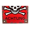 Image 2 : German Achtung Skull Crossed Bones Sign (Nazi)
