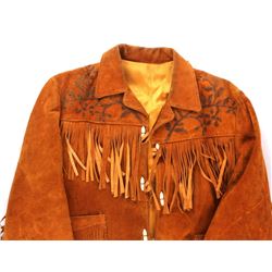 Western Womens Leather Fringed Jacket