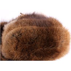 Montana Muskrat Fur Trapper Hat