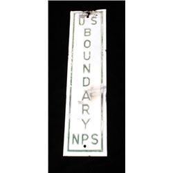 US NPS Boundary Sign & Yellowstone Park Co. Pin