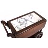 Image 2 : Antique Marble Top Rolling Tea Cart