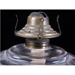 Early Buffalo Head Old West Glass Oil Lamp RARE