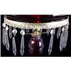 Image 2 : Etched Glass Ruby Red Lamp